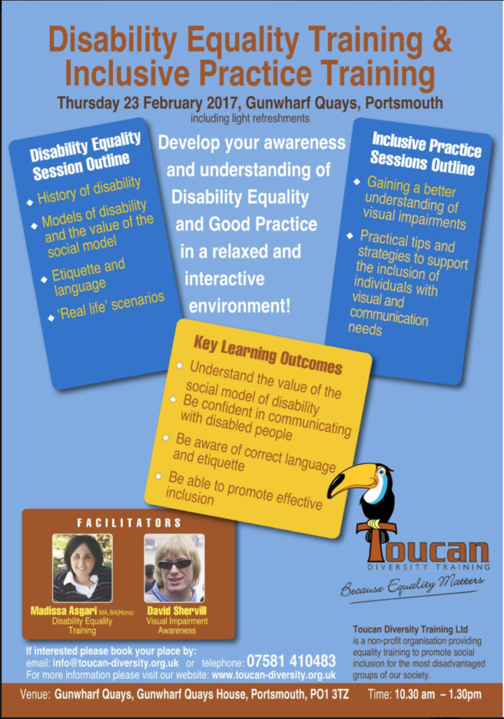 Toucan Diversity Training Ltd Event poster